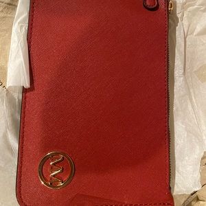 Vegan leather wristlet